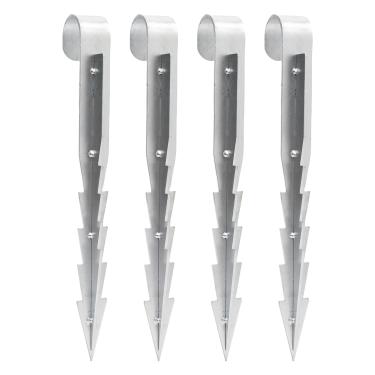 Imagem de AUNMAS Âncoras de Segurança de Segurança, 4pcs Metal Trampoline Stakes Conjunto de Tendas Estacas Grampos Paisagem para Portas de Carro Conjuntos de Giro