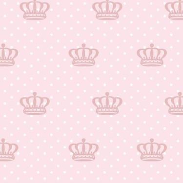 Imagem de Papel de Parede Adesivo Poá Rosa Coroas - 031 - Multimpressão
