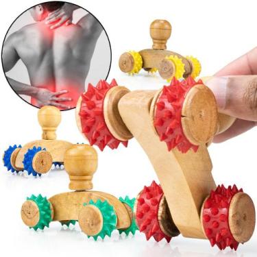 Imagem de Massageador De Costas Corporal Pes 4 Un De Madeira Relaxa - TEX WEB