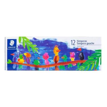 Imagem de Kit Tempera Guache Staedtler 20ml com 12 Cores
