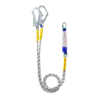 Imagem de predolo Cinto de segurança com mosquetão e cinto de segurança para escalada, Pacote de Buffer de Gancho Duplo