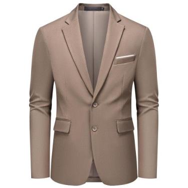 Imagem de Blazer MAGE MALE Vintage Tweed Casaco esportivo casual marrom masculin
