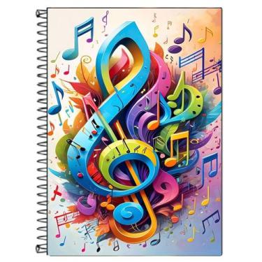 Imagem de Caderno de Música, 130 folhas, Pautado, 12 pentagramas, sem claves - C