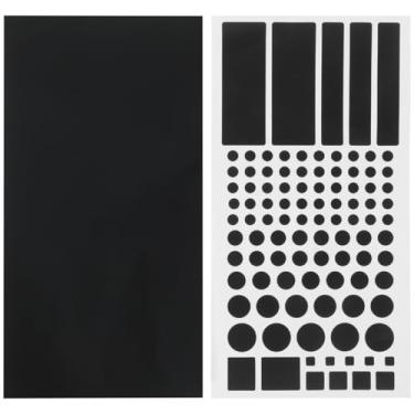 Imagem de jojofuny 2 folhas de adesivos com bloqueio de luz LED blackout para escurecimento eletrônico capa de janela capa de luz LED fácil de usar escurecimento roteadores sombreamento