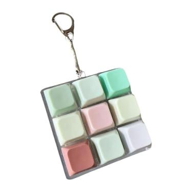 Imagem de JunZheHub Chaveiro de brinquedo Fidget Clicker com 9 teclas para crianças, adultos, homens e mulheres, Style I