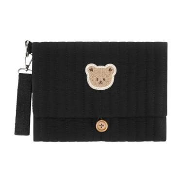 Imagem de YIJU Organizador de bolsa de bebê, organizador de fraldas, bolsa de carrinho, de fraldas de pano para quarto de hotel, Preto