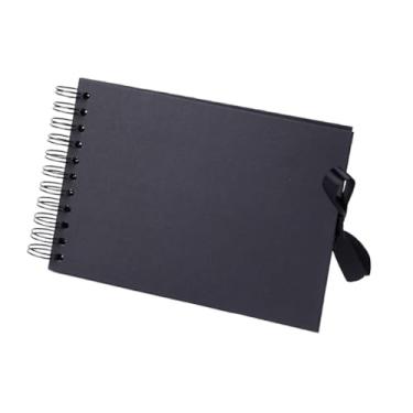 Imagem de UGPLM Álbum de fotos de scrapbook, álbum de presentes DIY, livro de memórias para projetos de artesanato, aniversário, viagem, registro, projeto de, Preto