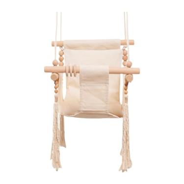 Imagem de JunZheHub Balanço de Madeira para Bebês, Brinquedo Suspenso para Quarto, Playground E Jardim