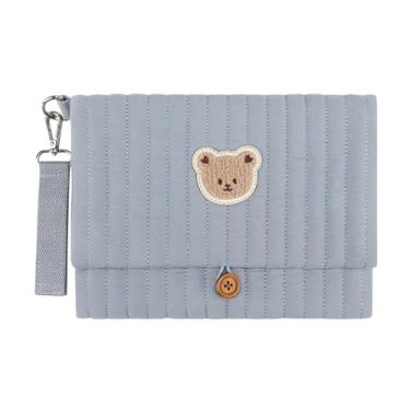 Imagem de YIJU Organizador de bolsa de bebê, organizador de fraldas, bolsa de carrinho, de fraldas de pano para quarto de hotel, Azul