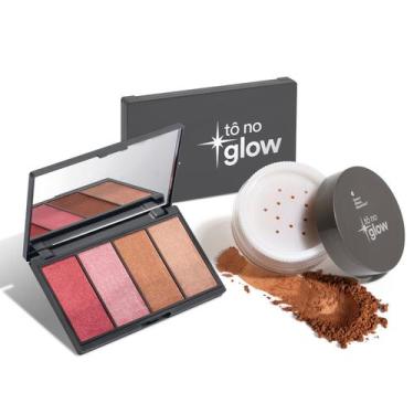 Imagem de Combo Make Natural Tô No Glow: Paleta de Maquiagem Multifuncional 14,2