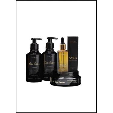 Imagem de kit ouro indiano Grankéra (shampoo 300ml, suplemento 300ml, máscara 30