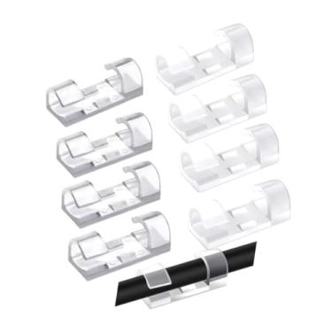 Imagem de Kit 20 Fixa Passa Fio Adesivo Organizador Plástico p/Cabos