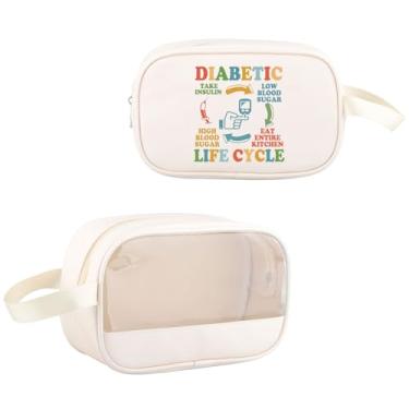 Imagem de JXGZSO Bolsa tiracolo de insulina para diabetes, vida diabética, presente de conscientização para diabetes, presente de luta contra diabetes, Diabetic Life Mb