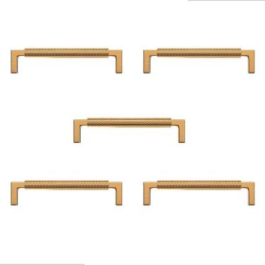 Imagem de Kit 5 Puxador Zigrinato Il1780 160Mm Bronze Esc Italy Line