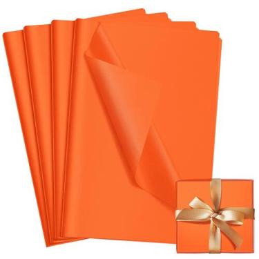 Imagem de Papel de seda Qilery Fall Orange 38x50cm 500 folhas sem ácido
