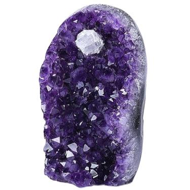 Imagem de Aglomerado de pedras de geodo ametista premium [1 a 600 libras.] - Cada peça é única e natural - Pedra de cristal de cura crua real do Uruguai - Decoração roxa profunda - Varinha de selenita GRÁTIS