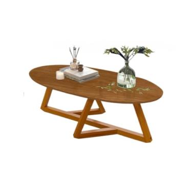 Imagem de Mesinha De Centro De Sala Classic Oval Pés De Madeira Maciça(Nature)
