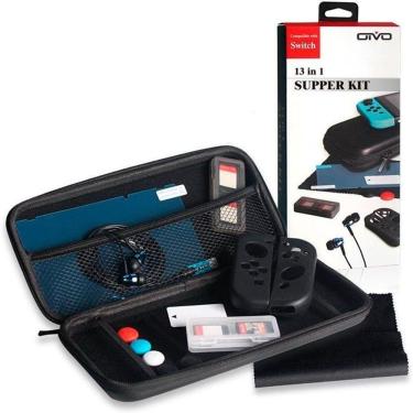 Imagem de Kit Acessório 13 Em 1 Capa Película Fones Nintendo Switch