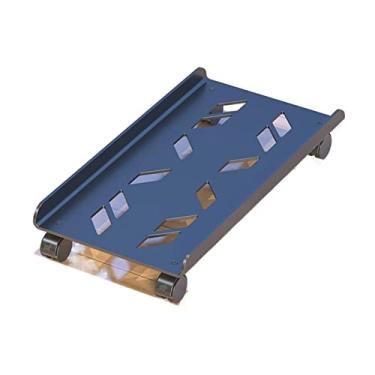 Imagem de Suporte de CPU sob a mesa, suporte de torre de hospedeiro, para casa, resistente, poroso, resfriamento, suporte de chassi removível, com suporte de rodas