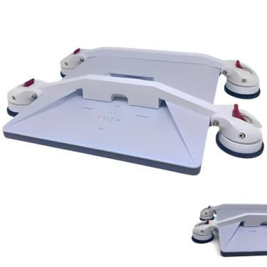 Imagem de Suporte de Teto Starlink Para Mini Antena Ventosas Reforçadas Painel Para-brisa Teto Solar Montagem Plana Veicular Internet Satélite Carro Caminhão Caminhonete MotorHome Trailer Case Base (Branca)