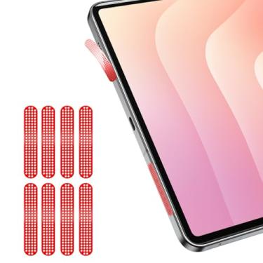 Imagem de Luchantle Adesivo de rede à prova de poeira de metal 8 peças para Samsung Galaxy Tab S11 Ultra X930/X936, protetor de malha antipoeira para alto-falante (vermelho)
