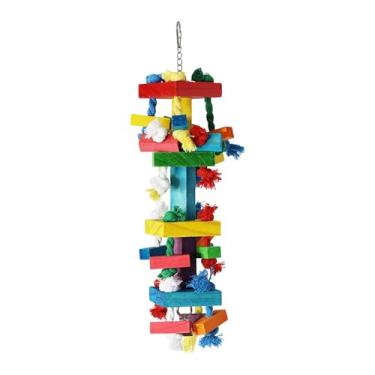 Imagem de MFMEXUL Brinquedos de Mastigar para Papagaios, Poleiros de Madeira, Gaiolas Suspensas para Canários, Periquitos Pequenos, Araras E Cacatuas.