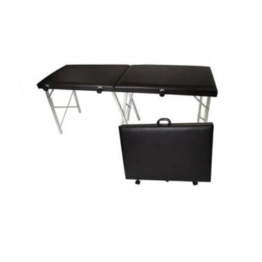 Imagem de Macas Para Esteticista - Portátil Dobrável C/Alças Suporta 200Kg(PRETO)