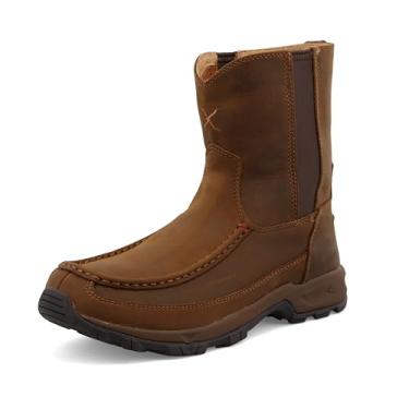 Imagem de Twisted X Bota Masculina De Caminhada 8" Com Cadarço, Bico Fino, Sela E Desgastadas, 11,5 M