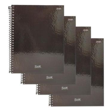 Imagem de Caderno 1 Materia Espiral 80 Folhas Stiff Slim 4 Unidades - Jandaia, P
