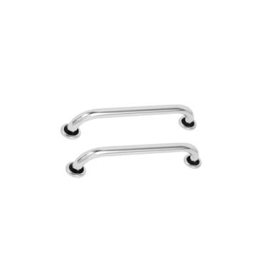 Imagem de Kit 2 Alças Apoio Banheiro Barra Alumínio 40cm Idoso Deficiente Cadeirante Acessibilidade