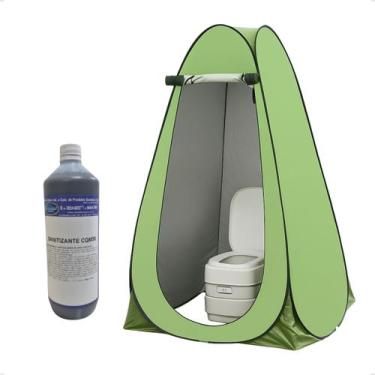 Imagem de Kit Vaso Sanitário Portátil 10 L + Sanitizante + Barraca - Seaflo, Ver