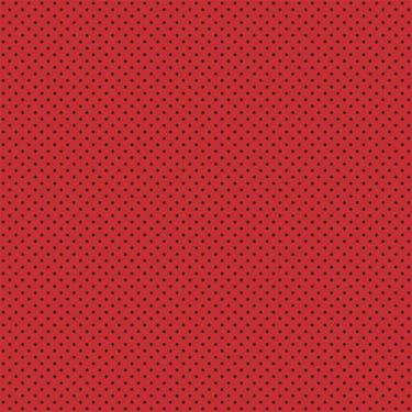 Imagem de Tecido Tricoline Mini poá Preto fundo Vermelho - Peripan - 50 x 150 cm