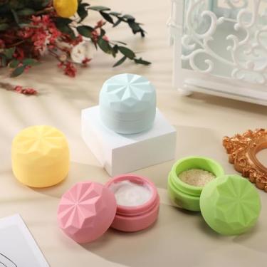 Imagem de 1 pacote de 20 ml, frasco de viagem de silicone, mini recipiente de viagem à prova de vazamento com tampa de diamante para produtos de higiene pessoal, loção pequena, frasco cosmético recarregável com