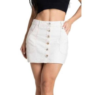 Imagem de Saia Linho Sawary - 281176 - areia 42-Feminino