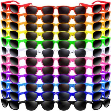 Imagem de Pacote de 50 óculos de sol Party Favor Oleitodh Neon com UV400