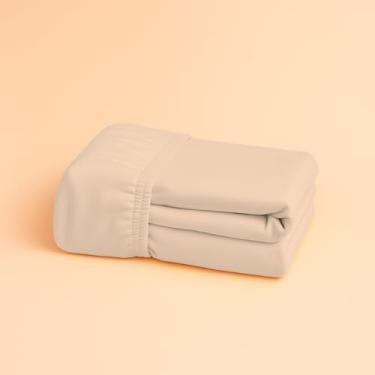 Imagem de Lençol Avulso Com Elástico Toque Macio Micro Percal Arte Cazza Marrom Queen