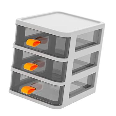 Imagem de AYNEFY Organizador de Mesa Transparente Tipo Gaveta Com Fivela de Segurança, Caixa de Armazenamento de Plástico para Artigos de Papelaria e Material Escolar, Ideal para Uso Doméstico e de Escritório