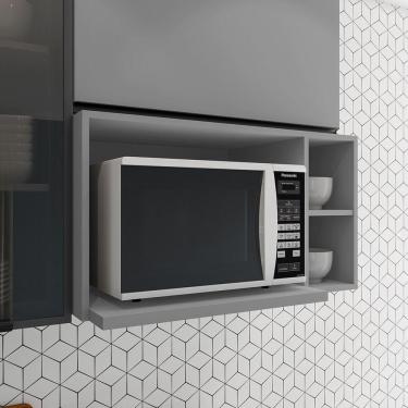 Imagem de Armário De Cozinha Micro-ondas Ketlin Henn Cinza