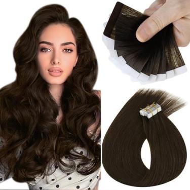 Imagem de Fita adesiva em extensões de cabelo Sunny Hair Dark Brown 4 25g 60cm