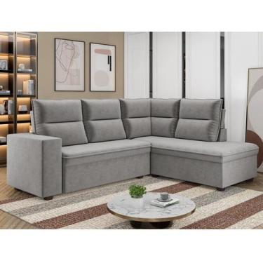 Imagem de Sofá de Canto 5 Lugares 220cm x 180cm Arruba - Arte Cúbica Estofados