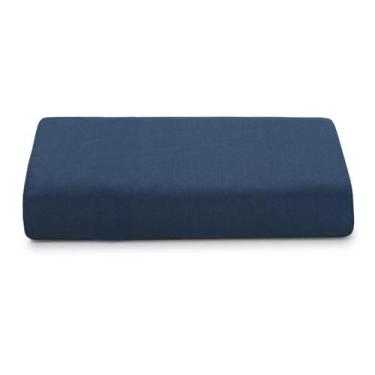 Imagem de Lençol Com Elástico Queen Döhler Atlântis 100% Algodão 180 Fios, Azul 