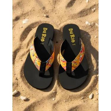 Imagem de Chinelo Feminino DuRio Búzios Estampas Coloridas Conforto Leveza Vegan
