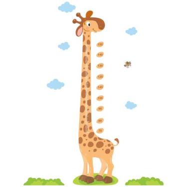 Imagem de Adesivo de Parede Girafa Régua de Crescimento 175x110cm - Quartinhos