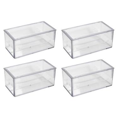 Imagem de Caixinha De Acrílico Transparente Com Tampa Retangular 7x3cm Lembrancinha Festa Evento Aniversário (40)