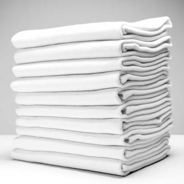 Imagem de Pano De Prato Liso Branco Kit 20 unidades. - Cialar