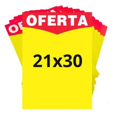 Imagem de Placa De Oferta Retangular Chamativa Colorida Mercado Vendas Tamanho 2