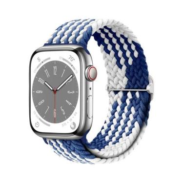 Imagem de Pulseira De Elástico Trançado Solo Loop Para Apple Watch De 45mm 44mm 