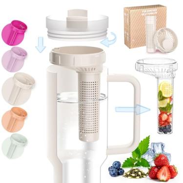 Imagem de Infusor de chá Stanley para copo de 850 g e copo de 1134 g, acessórios para copos Stanley | Trava giratória para chá à prova de vazamento, frutas e bebidas frias | reutilizável, livre de BPA, lavável
