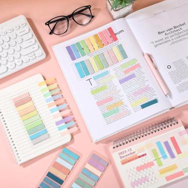 Imagem de 1000 abas adesivas de índice, abas adesivas de livros coloridos para cadernos, abas de página reposicionáveis para notebooks, classificação de arquivos