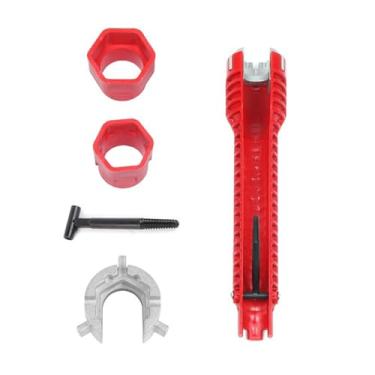 Imagem de Chave de torneira de cozinha multifuncional 8 em 1, ferramenta de encanamento de pia para instalação e reparos em espaços apertados